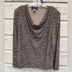 Alex Evenings Leopard Print Blouse